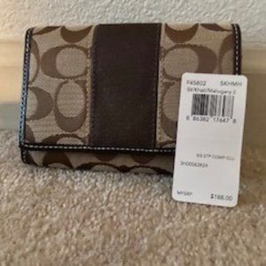 Coach Signature Stripe Wallet